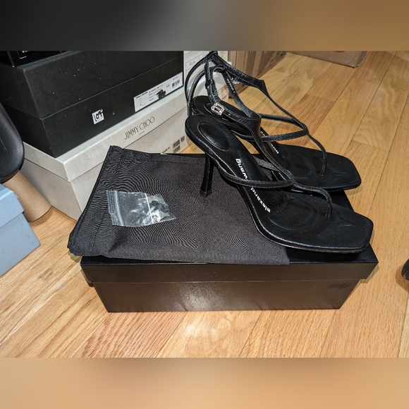 NEW ALEXANDER WANG SKYLAR 85 SANDALS IN BLACK - Picture 11 of 14